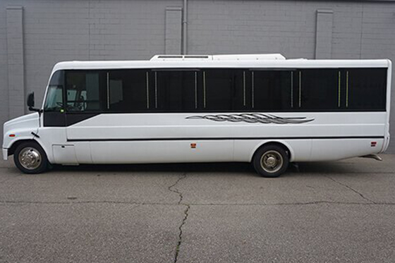 white limo bus